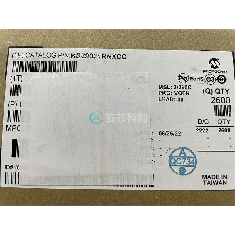 KSZ9031RNXCCMICROCHIP/微芯以太網IC